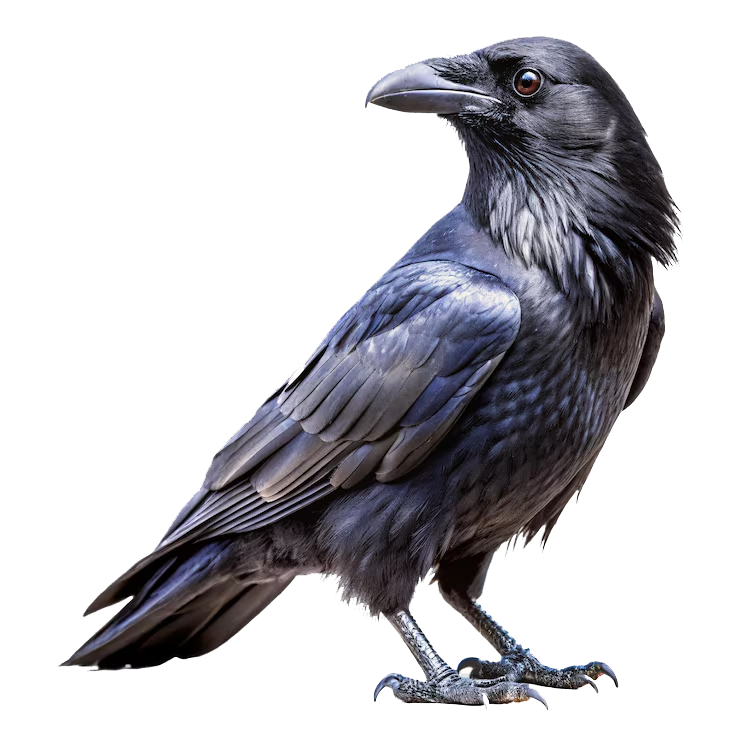 Black crow perched on a rock in Tanzania national park